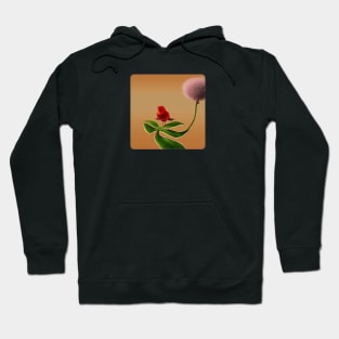 A.I. Generated Alien Flower with Bird Hoodie